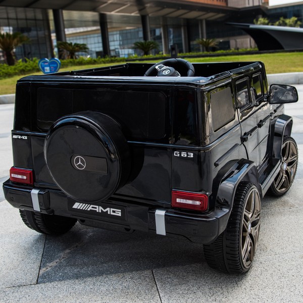 Продукт Двуместен акумулаторен джип Mercedes-Benz G63 AMG Licensed 24V,MP3, с меки гуми и кожена седалка, 4X4 - 0 - BG Hlapeta